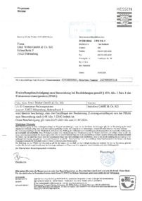 Freistellungsbescheinigung